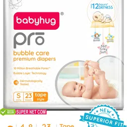 babyhug Pro Bubble Care Premium Tape Style Diaper (4-8 KG) Improved Superior Fit - S-picture-14