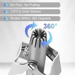 Druidstone Manual Nose Ear Hair Trimmer Portable Stainless Steel Nose Hair Remover Trimmer 10 min Runtime 2 Length Settings image 3