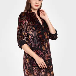 theulluu.com Women A-line Multicolor Mini/Short Dress image 3