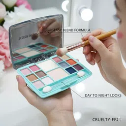 red4 12color eyeshadow green palette 12 Color Shade Eyeshadow Multicolor makeup 10 g image 3