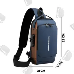 romj Small 10 L Backpack New Sling Bag Anti-Theft USB Crossbody Backpack Waterproof Chest Shoulder Bag image 4