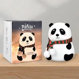 voocme Panda Night Light for Kids - Soft Silicone Rechargeable Lamp with Tap Control Night Lamp image 1