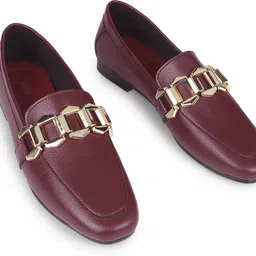 yoho Bliss Comfortable Slip On Formal Buckle Loafer | Office and Party Wear Shoe Loafers For Women-picture-13