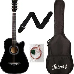 juarez JRZ38C/BK Acoustic Guitar Linden Wood Rosewood Right Hand Orientation image 1