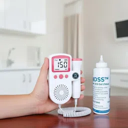 002 Fetal Doppler Baby Heartbeat Monitor – Pink | with 250ml Ultrasound Gel Pink Fetal Doppler-image-38