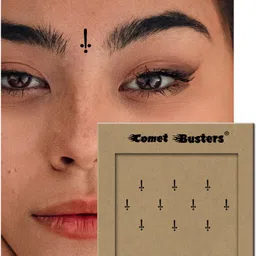 comet busters Handcrafted Traditional Black Bindi For Women (9mm) Forehead Black Bindis image 3