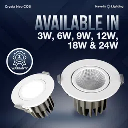havells Crysta Neo Swivel COB 12W 3K Ceiling Light Ceiling Lamp image 4