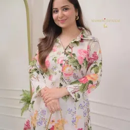 kanha enterprises Women Viscose Rayon Kurta Palazzo Set image 2