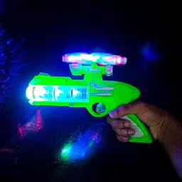 sarasi Flash Musical Gun, 3D LED Matrix Flashing Light With Rotating Fan For Kids image 3