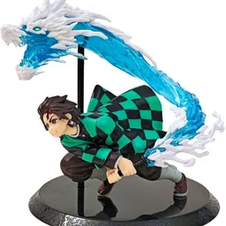 Anime Demon Slayer Tanjiro Kamado 17cm Water Dragon Action Figure Collectible D2-image-44