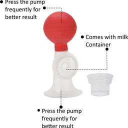 shashico Manual Breast Pump | Portable Milk Extractor with Soft Silicone Cup & Easy Grip - Manual image 3