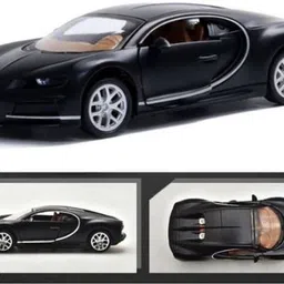 storex Premium Bugatti Black Diecast Metal Sports Toy Car with Pullback Action image 5