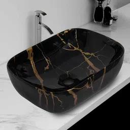 vr ceramic Premimum Stylish Bathroom Ceramic Wash Basin LC-1019 Black Marble Wash Basin Table Top 18*13*5 INCH Table Top Basin-picture-28