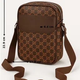rrsc Brown Men & Women Shoulder Bag Classic Brown Sling 101-picture-23