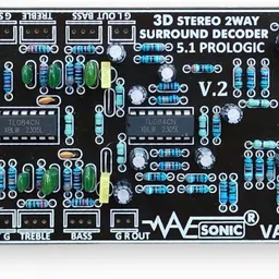 vavesonic 5.1 Prologic 3D Surround STEREO 2 Track Decoder Board, Single Supply DC 12V-24V Electronic Components Electronic Hobby Kit image 2