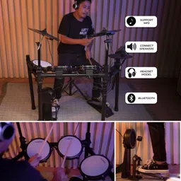 kadence MD200S Professional 8 piece Electronic Drum Set, (Generation 2025) Electric 3 Drum Kit Set image 3