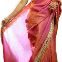 vinayak textile Embroidered Bollywood Tissue, Silk Blend Saree image 4