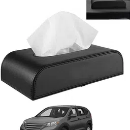 ayw Black Tissue Holder Leatherite/Include Tissue/Save Space For Home/Car/Office-61 Vehicle Tissue Dispenser-picture-11