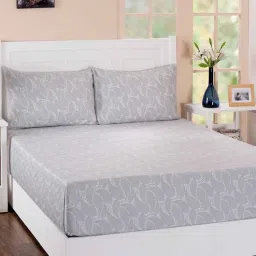 Blue Traditional 210 TC Cotton 1 Single Bedsheet With 1 Pillow Cover Folklore Collection by Maspar-picture-40