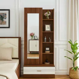 outkraft Portland Dressing Unit M In Planked Oak Dark With Ceramic White Finish image 1