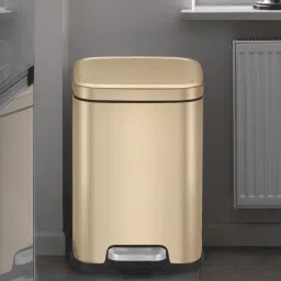 obsessions Eko Soft-Close Bathroom Trash Can 6L Stainless Steel Pedal Bin With Lid & Liner image 1