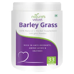 Natures Velvet Barley Grass Powder,  0.100 kg  Unflavoured -image-59