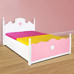 alex daisy Victoria Kids Bed in Pink & White Colour with Hydraulic Storage image 1