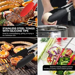 atrmitra 2 Pc Square Tray & 1 Pc Tong (Multicolour) Airfryer Tray image 4