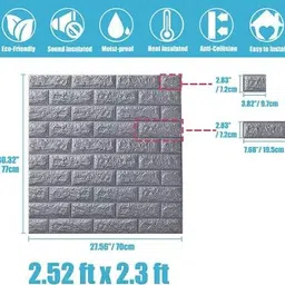 wewell Vinyl Decorative Grey Wallpaper image 2