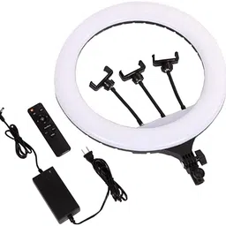 Hold up Professional 46 CM LED Ring Light with 2 Color Modes Dimmable Lighting 5200 lx Camera LED Light image 2