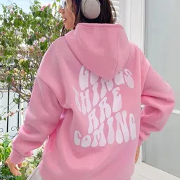 ashkart Women Full Sleeve Printed Hooded Sweatshirt image 4