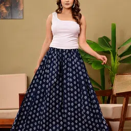 tqc Women Relaxed Blue Cotton Blend Trousers-picture-18