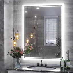 khushi decors Led Mirror with Light Bathroom Wall Decor Makeup Room 18x24 Inch LT8 Bathroom Mirror-picture-35