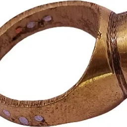 astrosale Ashtadhatu Khaki Yantra Ring In Gold Plated Brass Yantra image 3