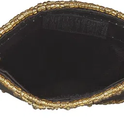 ahankara Women Gold, Black Cosmetic Bag image 5
