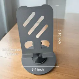 Joyguru Foldable Metal Mobile Stand | 360° Rotation Desktop Phone Holder Mobile Holder image 2