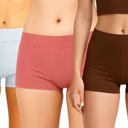 nyora Pack of 3 Solid Women Multicolor Casual Shorts-picture-23