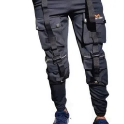 mindsart genz Men Striped Black Track Pants image 1