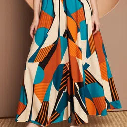 lookshine Women Flared Yellow, Beige Polyester Trousers-picture-32