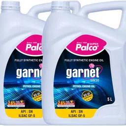 pl super palco Garnet 5W30 Fully Synthetic Engine Oil 5 Litre API SN & ILSAC GF-5 BS-6 Diesel & Petrol Cars Fuel Efficiency Quick Cold Start Prevents Sludge & Deposits Full-Synthetic Engine Oil image 1