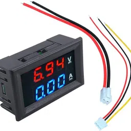 amicisense DC100V 10A Voltmeter Ammeter, Dual Color Voltage Current Tester with LED Display Digital Battery Tester-picture-21