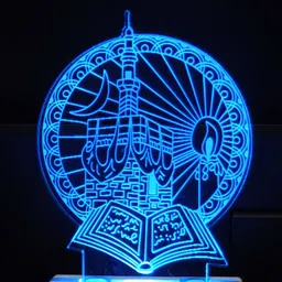 robin ISLAMIC MASJID QURAN Acrylic 3D Illusion RGB 7 Colour Changing LED Plug n Play Night Lamp-picture-35