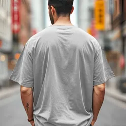 ausk Men Printed Round Neck Cotton Blend Grey T-Shirt image 2