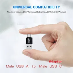 VOOCME USB Type C Male to USB A Male Connector, USB 3.0 Adapter, USB 3.1 Gen 2 Super Speed Charging and Upto 10Gbps Transfer Speed Laptop Accessory image 5