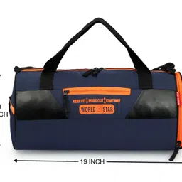 worldstar 4 L Hand Duffel Bag - Duffel Bag, Lightweight Polyester Sports Gym bag - Blue - Regular Capacity image 4