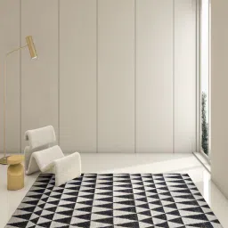 jaipur rugs Grey Geometrical Wool and Viscose 5'3 ft X 7'6 ft Rectangle Flat Weaves-picture-31