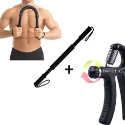 fitnesstricks Fitness Combo of Power Twister Bar 20 kg with Hand Gripper for Men & Women Fitness Accessory Kit Kit-picture-11