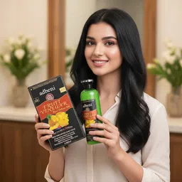 adbeni Fruit Vinegar Gel Hair Color Set, Black Shade, Nourishing, 400ml Pack , BLACK image 5