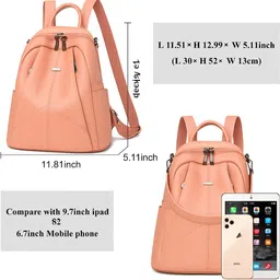 muchova Medium 23 L Backpack for Women Lightweight Casual Travel Bag for Girls image 2