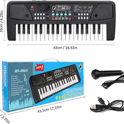 bantas Toy Bigfun Piano - 37-Key Keyboard with Rhythms, Tones & Microphone image 4